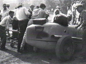 Barringer is lifted from his crashed machine.