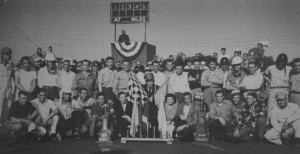 What a photo! The drivers in the October 23, 1949 Strictly Stock event at Lakewood read like a who's who of stock car racing. All three Flock Brothers and their sister Ethel started the event, along with Gober Sosebee and Curtis Turner.