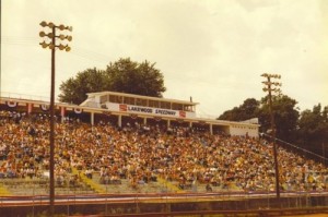 Lakewood's last crowd, Labor Day 1979. The crowd watched Buck Simmons win the last race ever at the grand old speedway.Photo courtesy GARHOFA