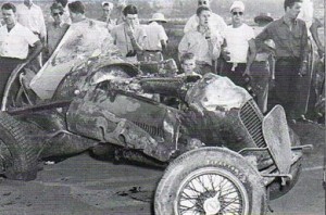 Robson's car following the crash.