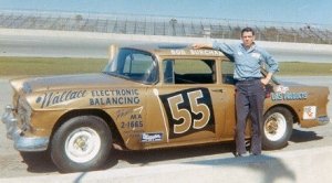 Bob Wright and Burcham went in together on this 1955 Chevy.  "We ran it at Daytona a couple of times and at Bristol once around 1964.  We just raced it three times and really never did any good with it," Bob told us.