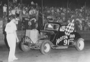Irvin wins a race at Atlanta's legendary Peach Bowl in the early fifties.