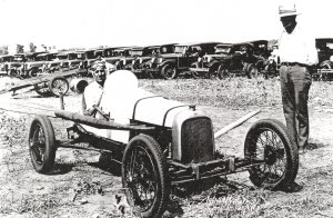 George Barringer in 1929, already a seasoned veteran.  Note the trailer in the background.  Photo courtesy Bill Barringer