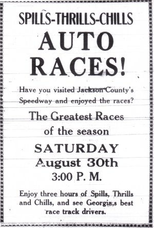 Aug. 21, 1947 ad for events at the Jackson County Speedway.