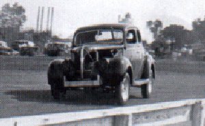 Jack Smith, seen here racing at Macon sometime in the late '40s, was involved in a tragic accident at Jackson County Speedway shortly after Swayne Pritchett's death.