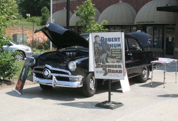 Bill Blalock had his "Thunder Road" replica car on display.
