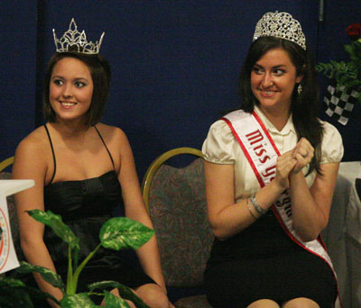 Presenting the awards Friday night were Miss Dawson County Brittany McCoy (left) and Miss Georgia Teen Amber Lee (right).